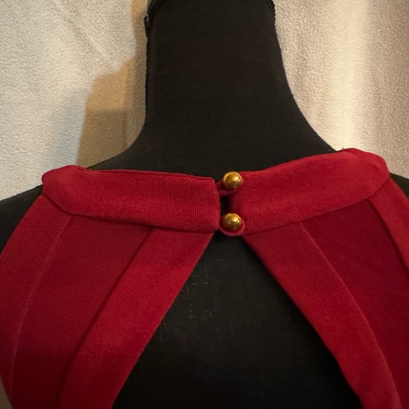 Size small “emerald sundae” brand red burgundy form fitting dress - Picture 3 of 6